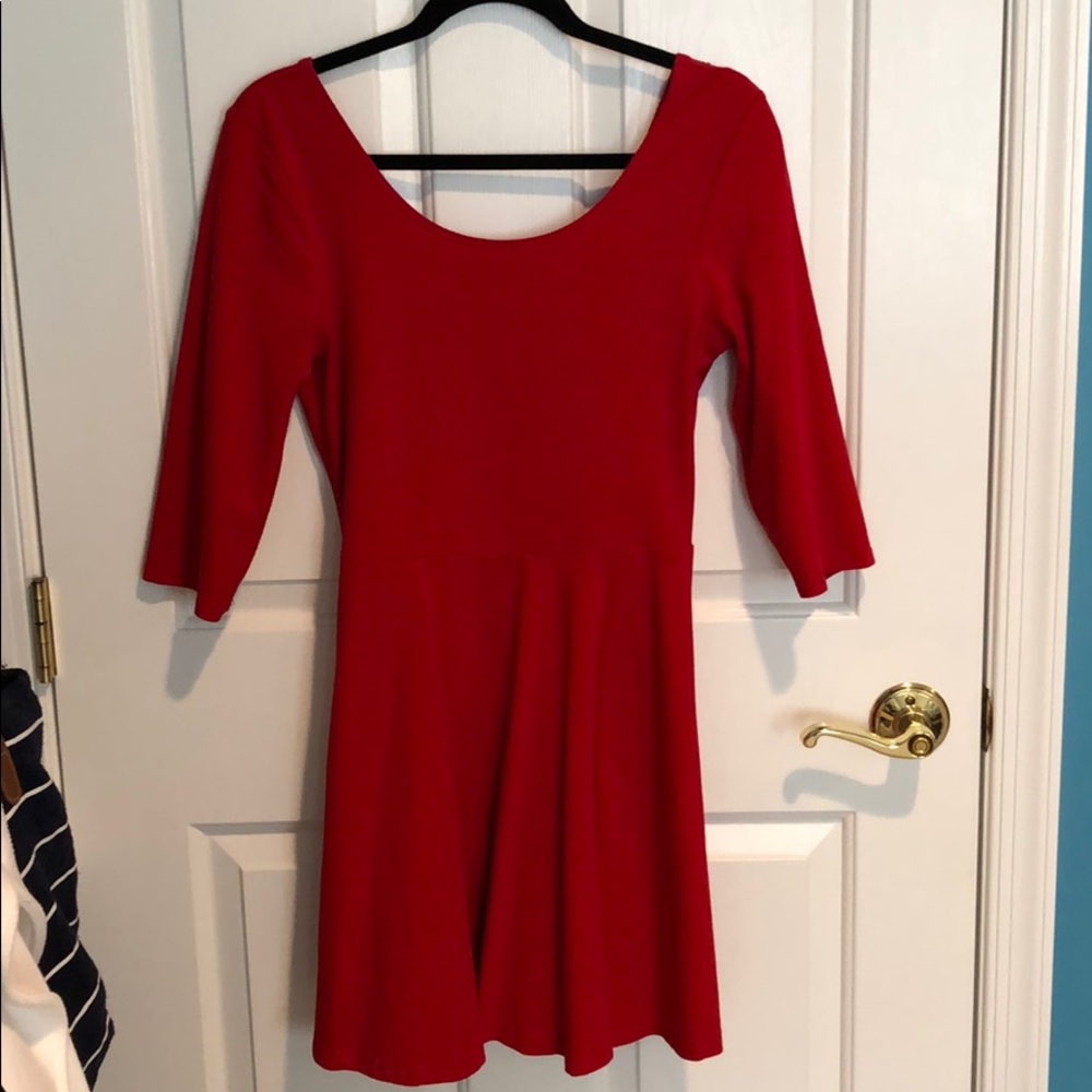 Red Express skater dress